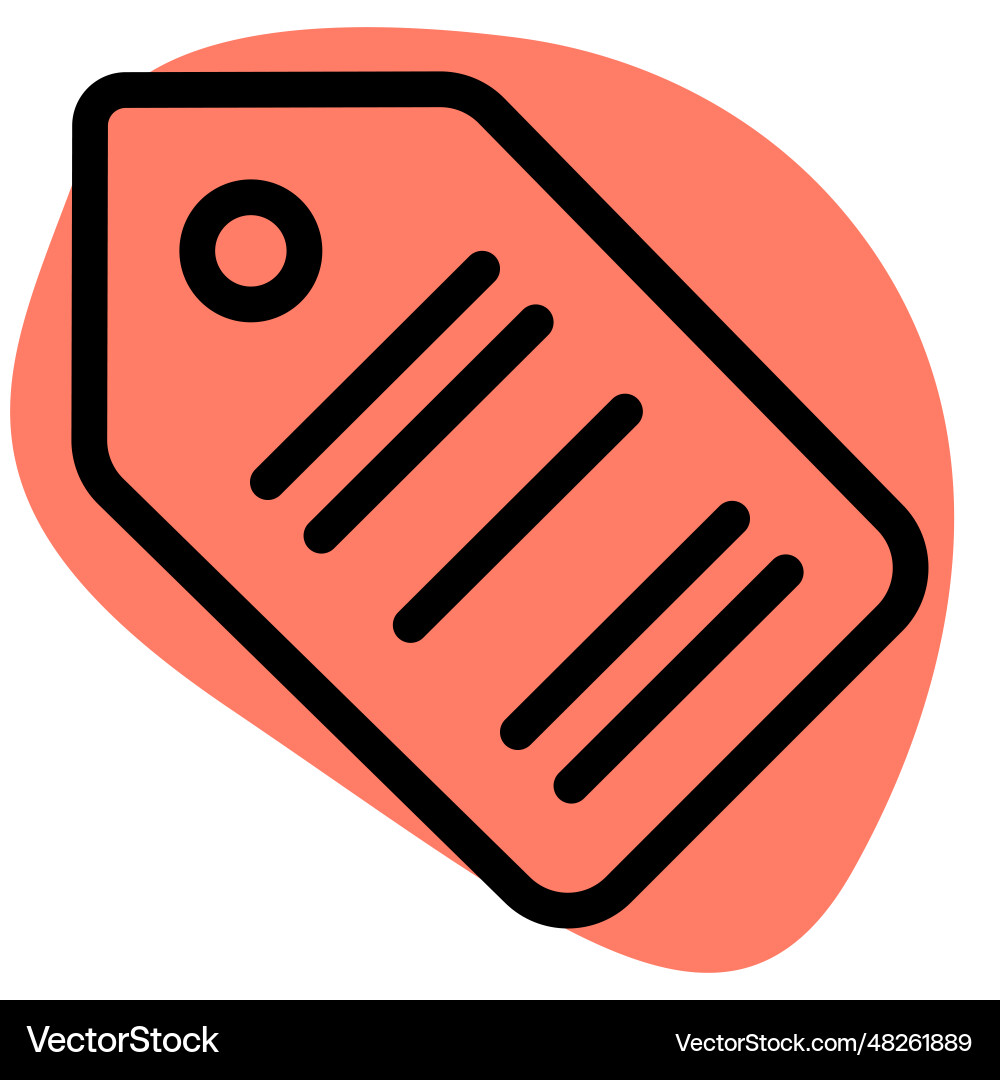 Tag with a barcode for detailed information Vector Image