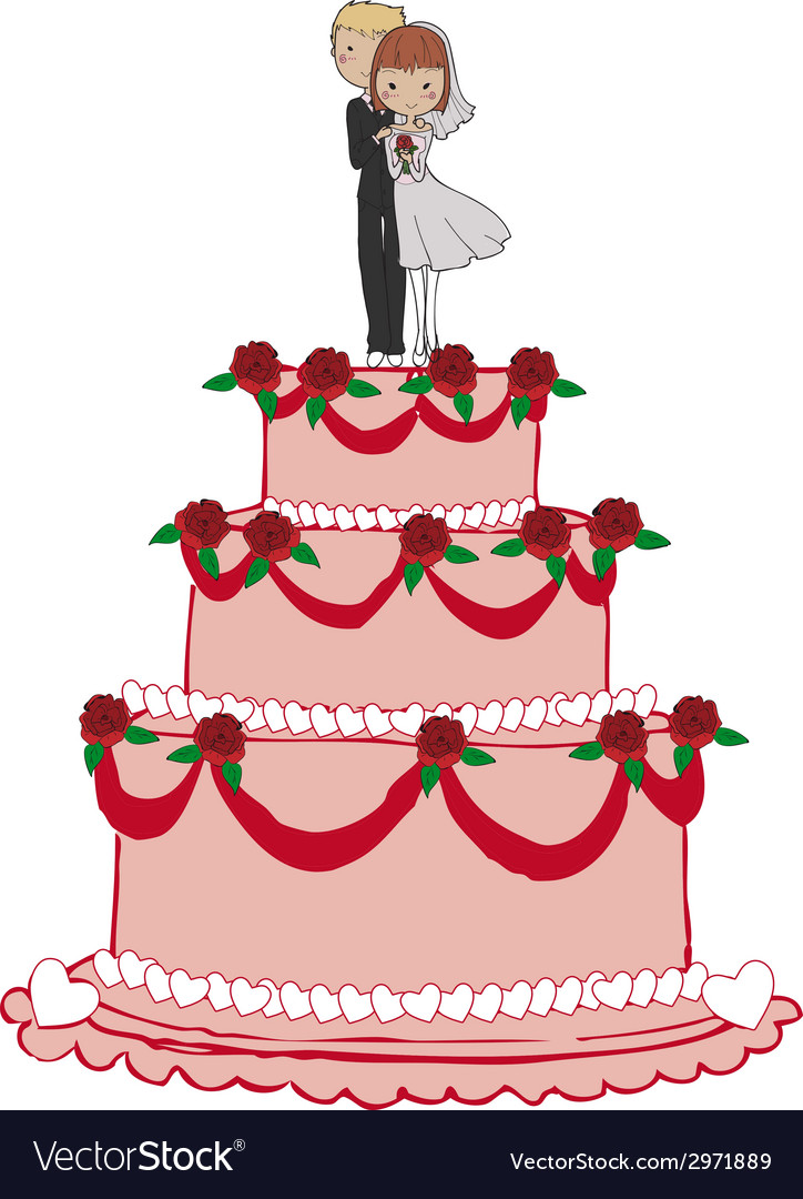 Wedding cake Royalty Free Vector Image - VectorStock