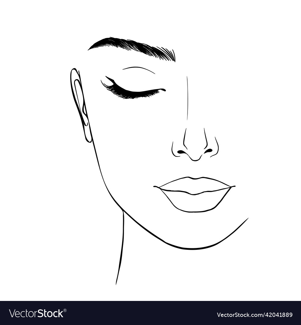 Womens head Royalty Free Vector Image - VectorStock