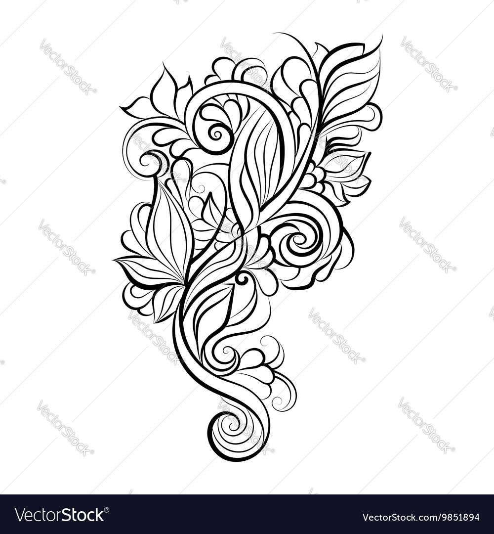 Decorative art flowers Royalty Free Vector Image