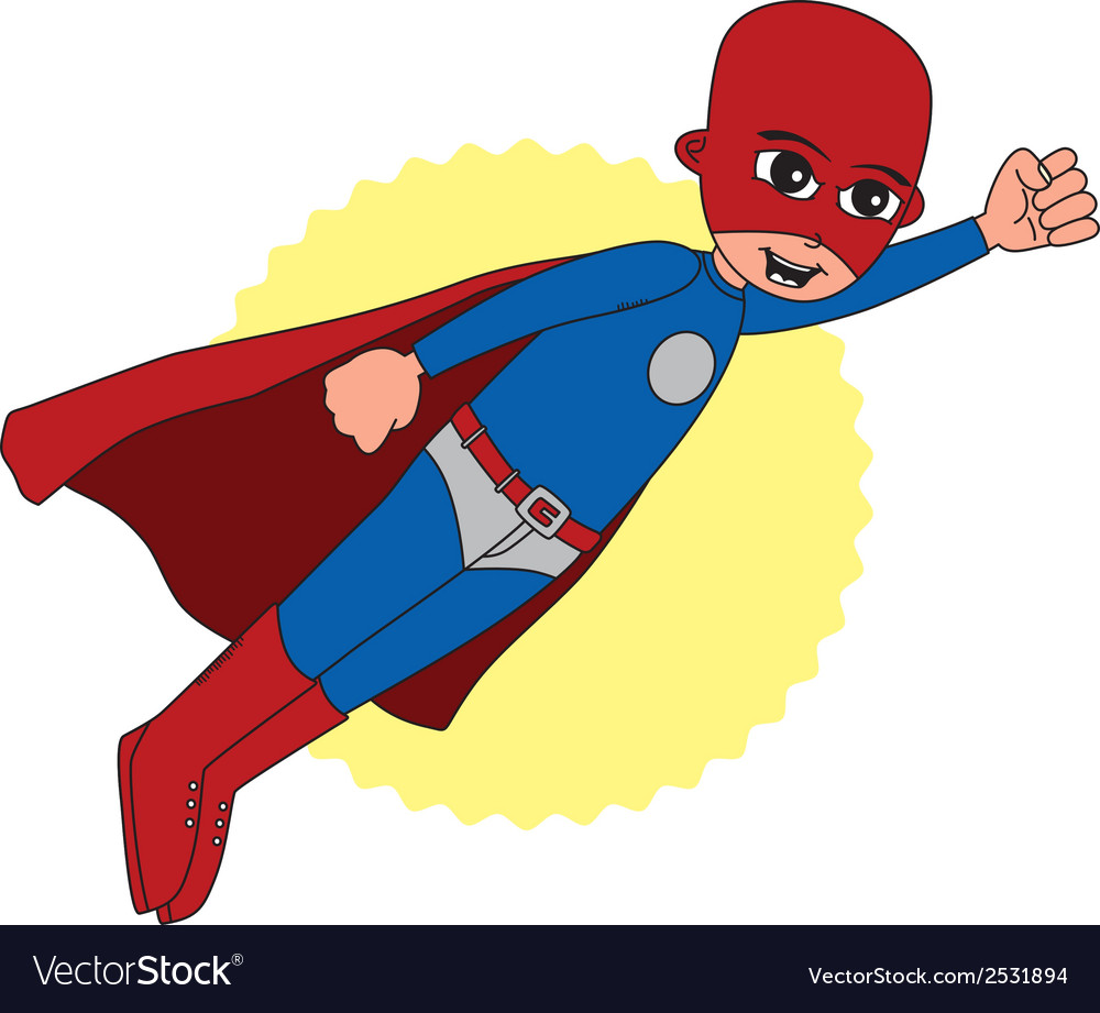 Superhero flying Royalty Free Vector Image - VectorStock