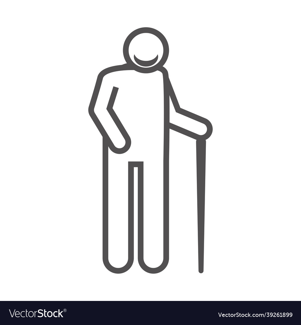 Blind person pictograph Royalty Free Vector Image