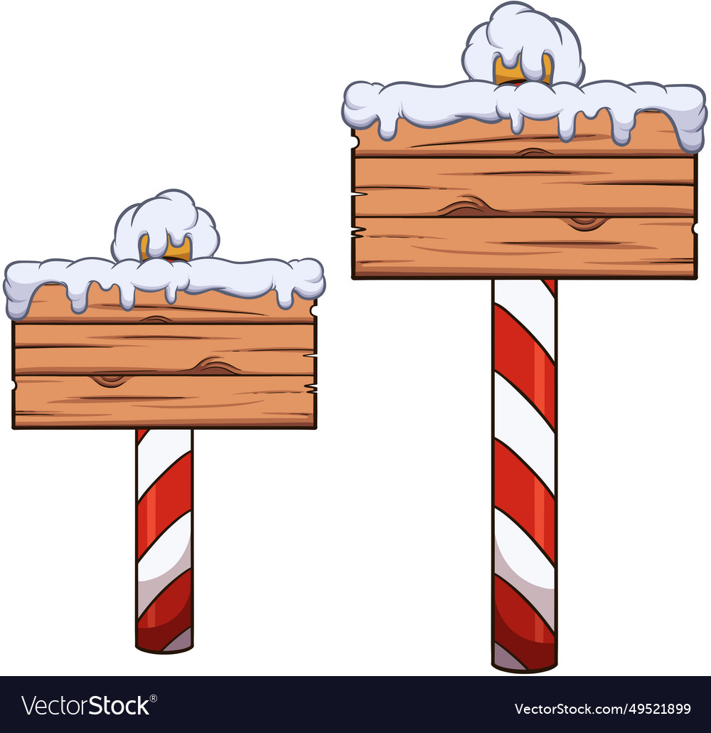 Cartoon christmas signs Royalty Free Vector Image