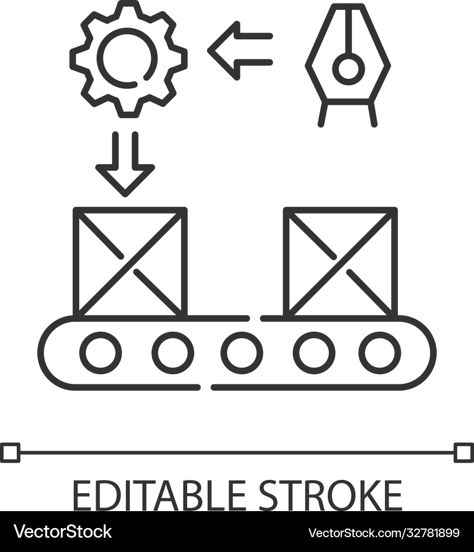 Continuous flow pixel perfect linear icon Vector Image