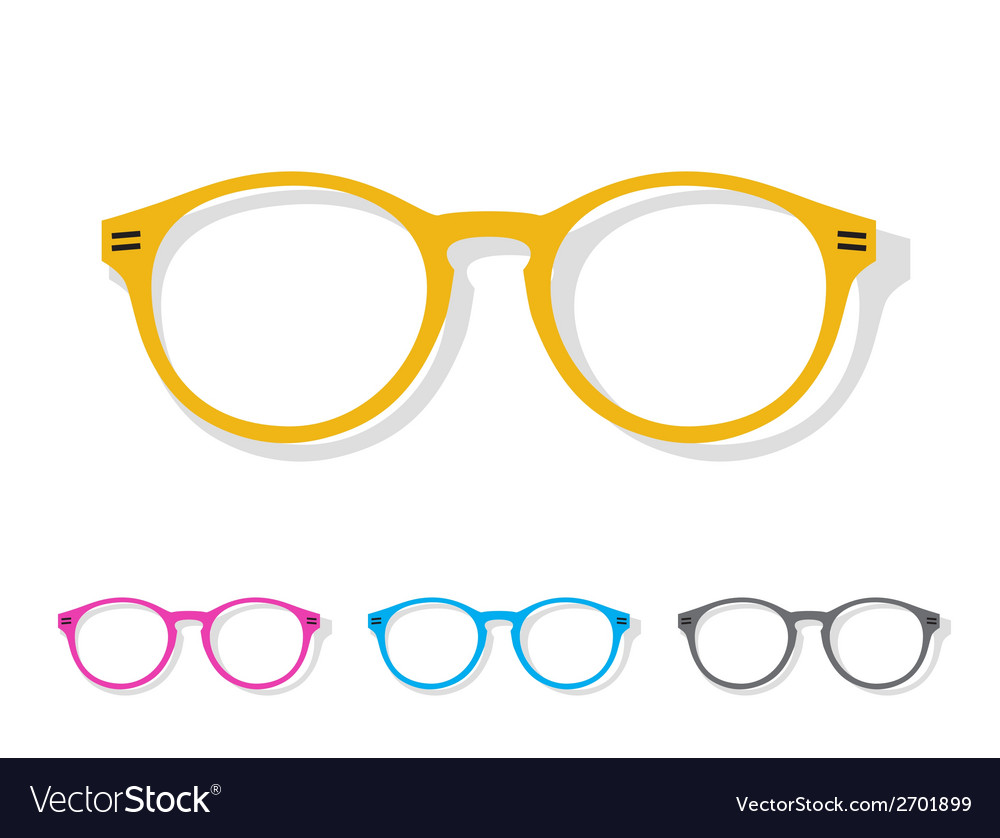 Image of glasses orange Royalty Free Vector Image