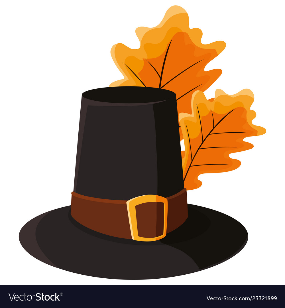 Pilgrim hat design Royalty Free Vector Image - VectorStock