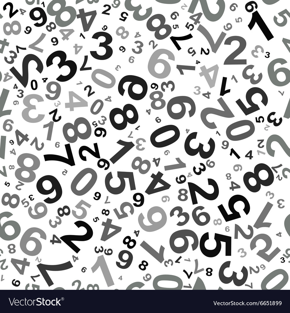Seamless pattern with numbers Royalty Free Vector Image