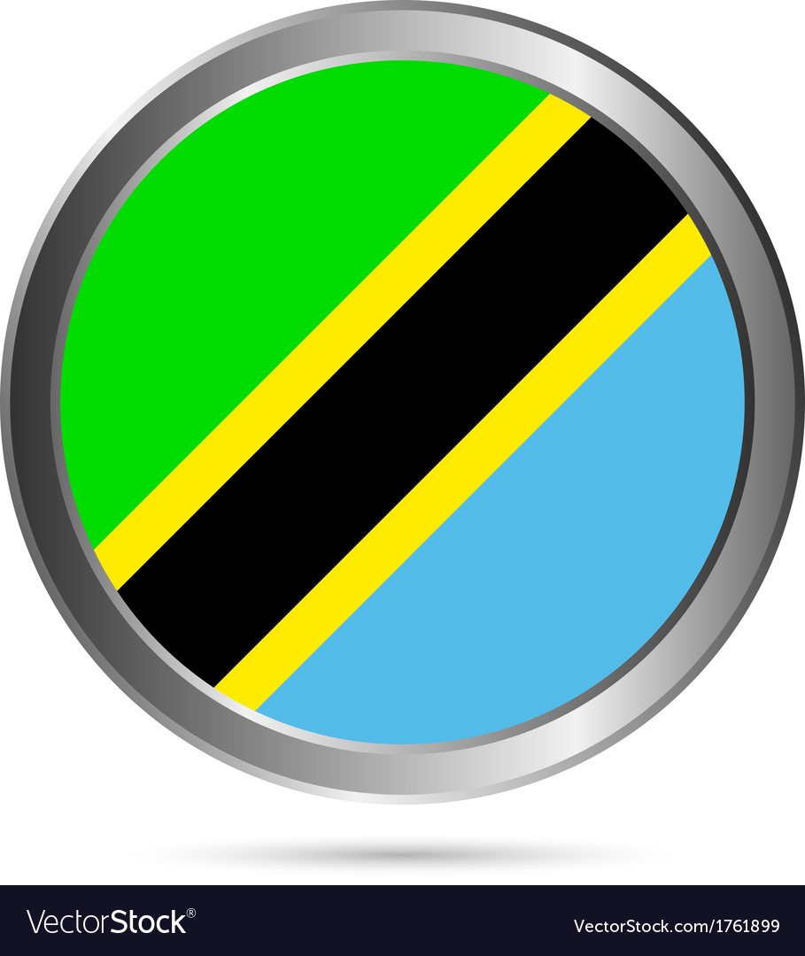 tanzania flag button royalty