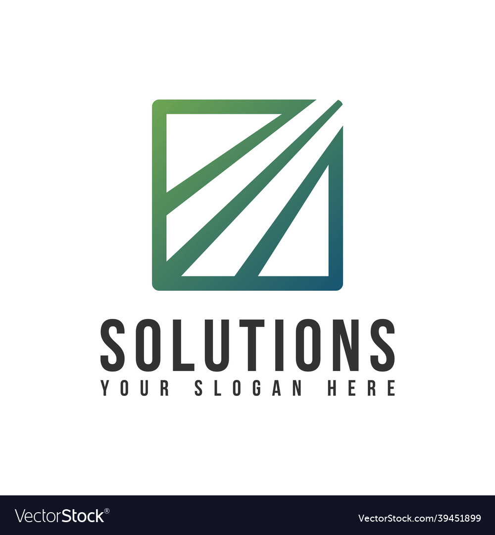 Technology solution logo design template Vector Image