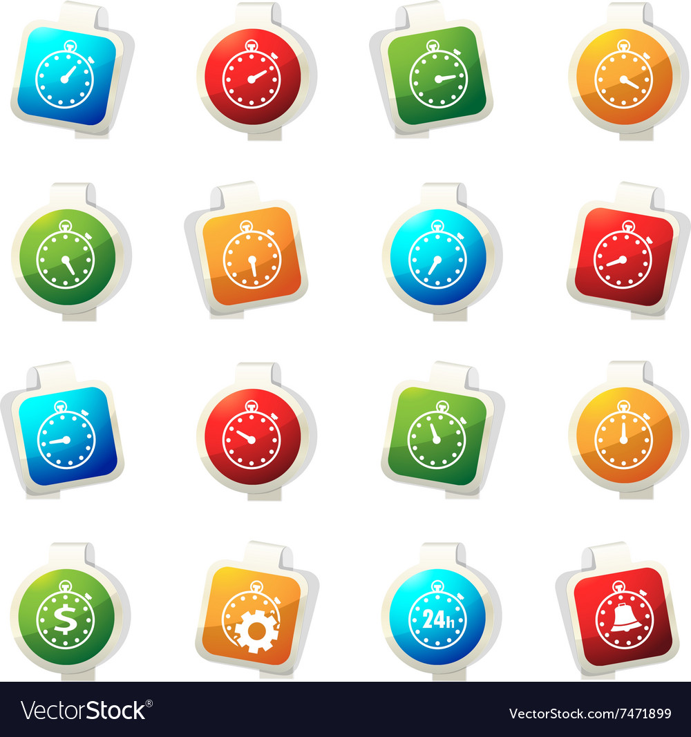 Timer icon set Royalty Free Vector Image - VectorStock