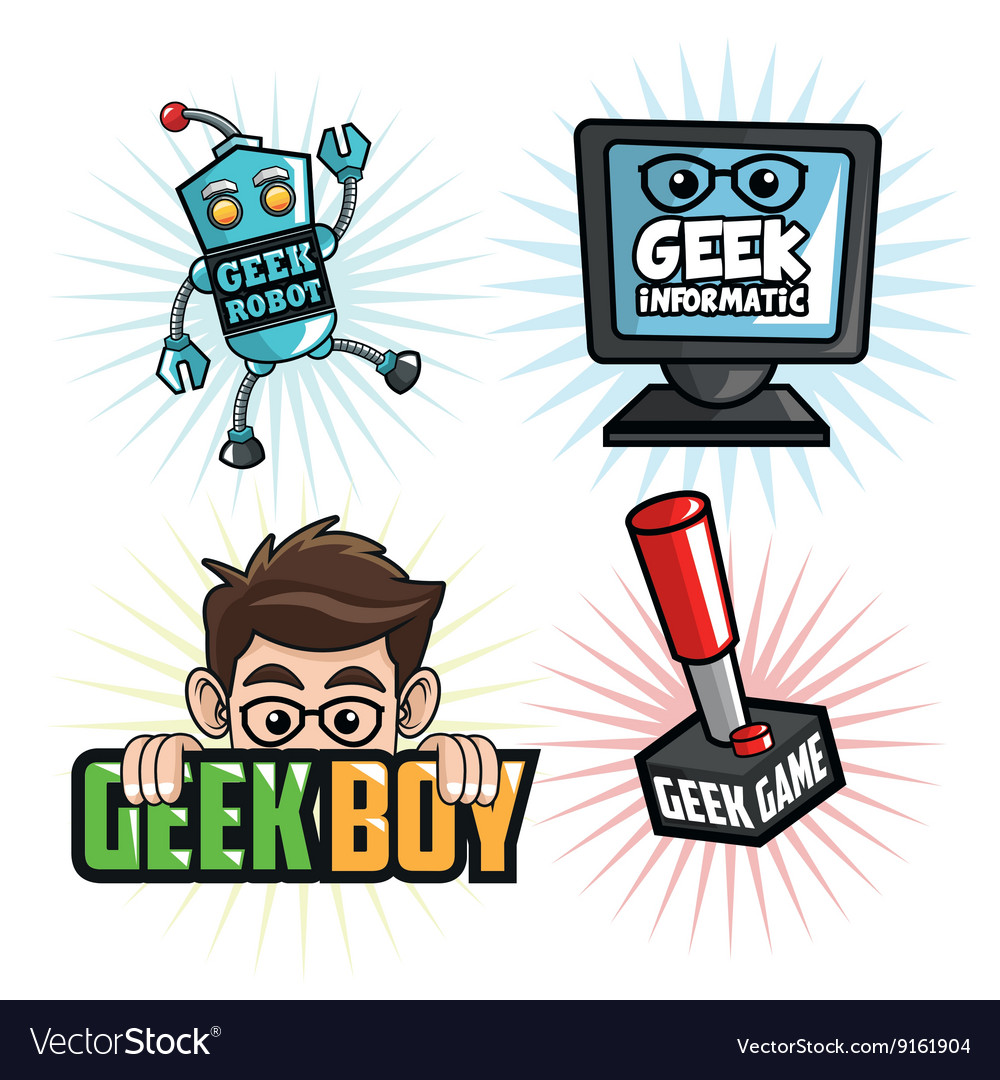 Geek design identity concept Royalty Free Vector Image