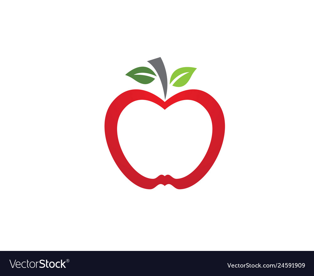 Apple logo template icon Royalty Free Vector Image