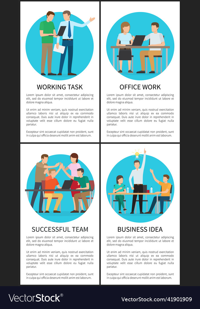 Business idea and working task Royalty Free Vector Image