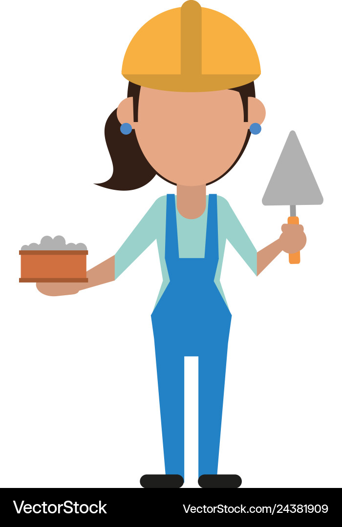 Construction worker avatar Royalty Free Vector Image