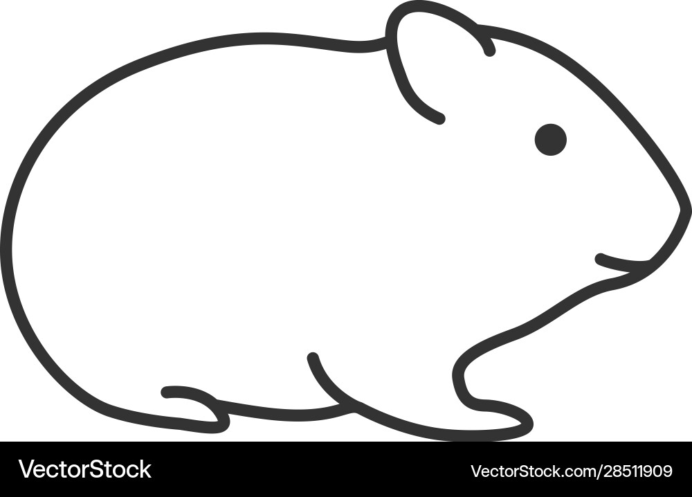 Hamster Linear Icon Royalty Free Vector Image Vectorstock