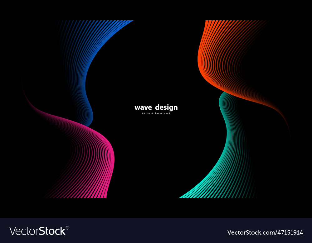 Abstract colorful wave line background line curve Vector Image