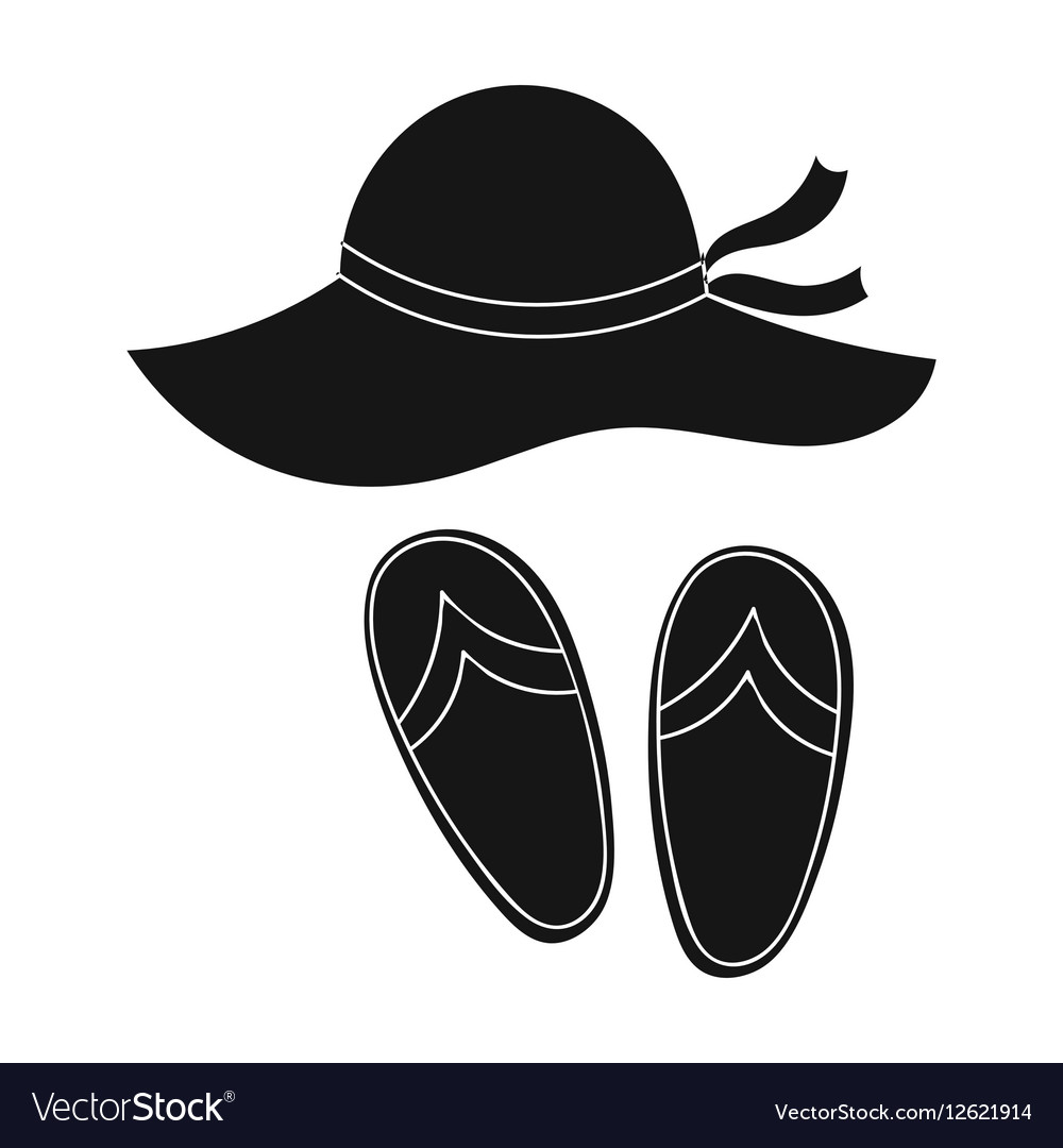 black and white beach hat