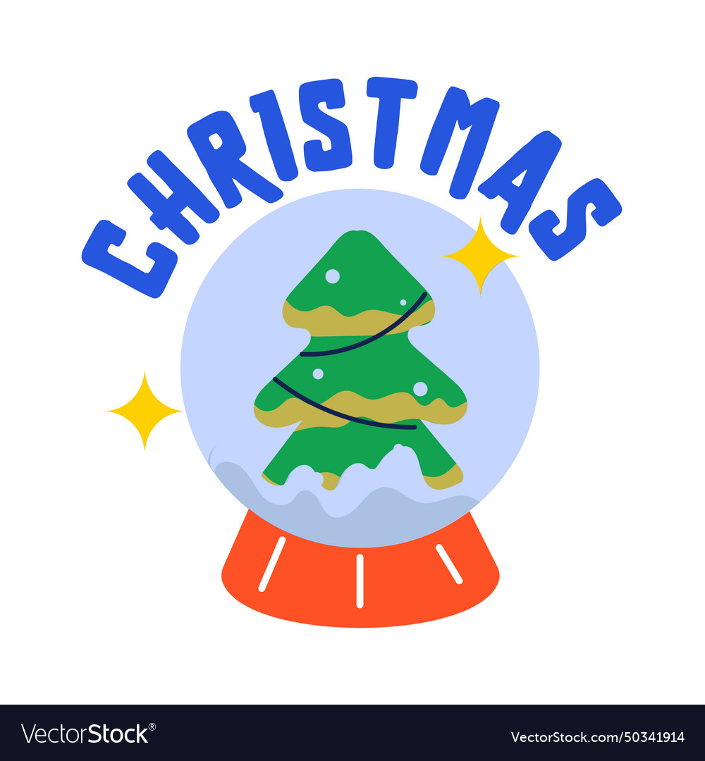 Christmas globe Royalty Free Vector Image - VectorStock