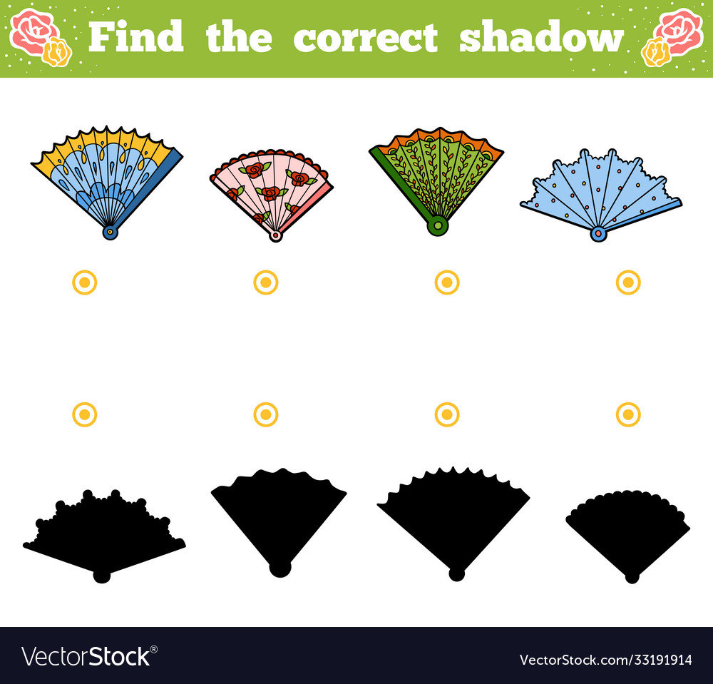 Find correct shadow game for children set Vector Image