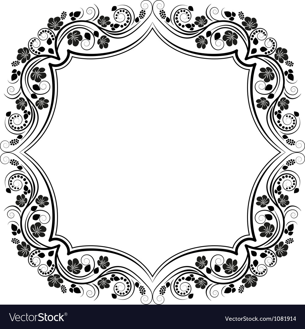 Floral frame Royalty Free Vector Image - VectorStock