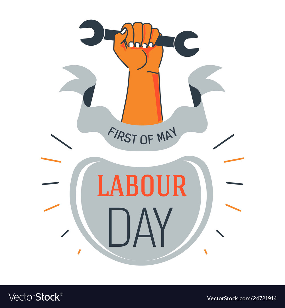 Labour day isolated icon first of may wrench Vector Image