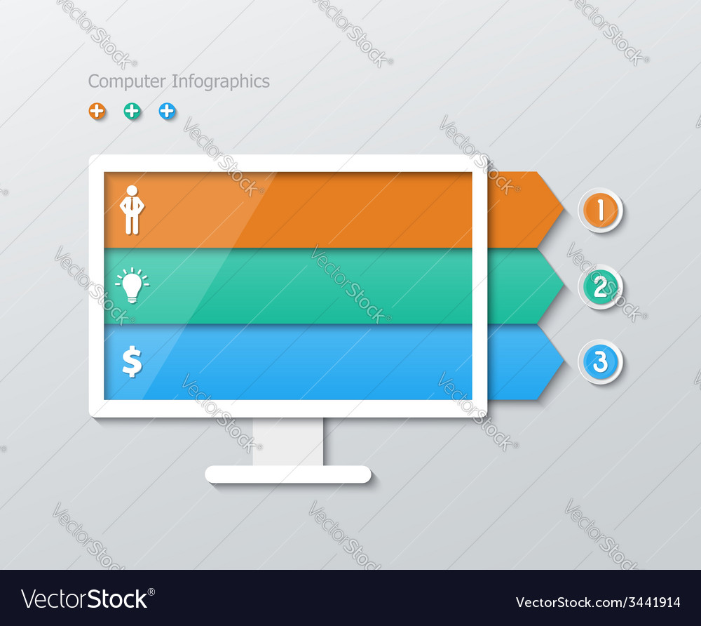 Paper computer infographics