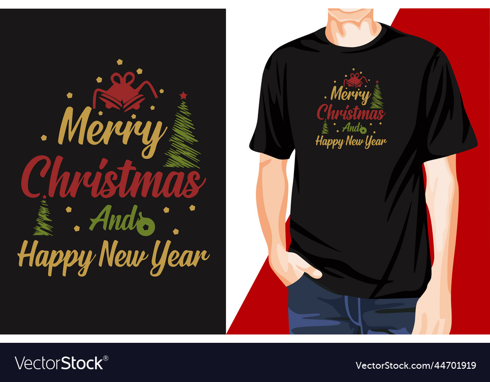 Awesome eye-catchy modern merry christmas and Vector Image