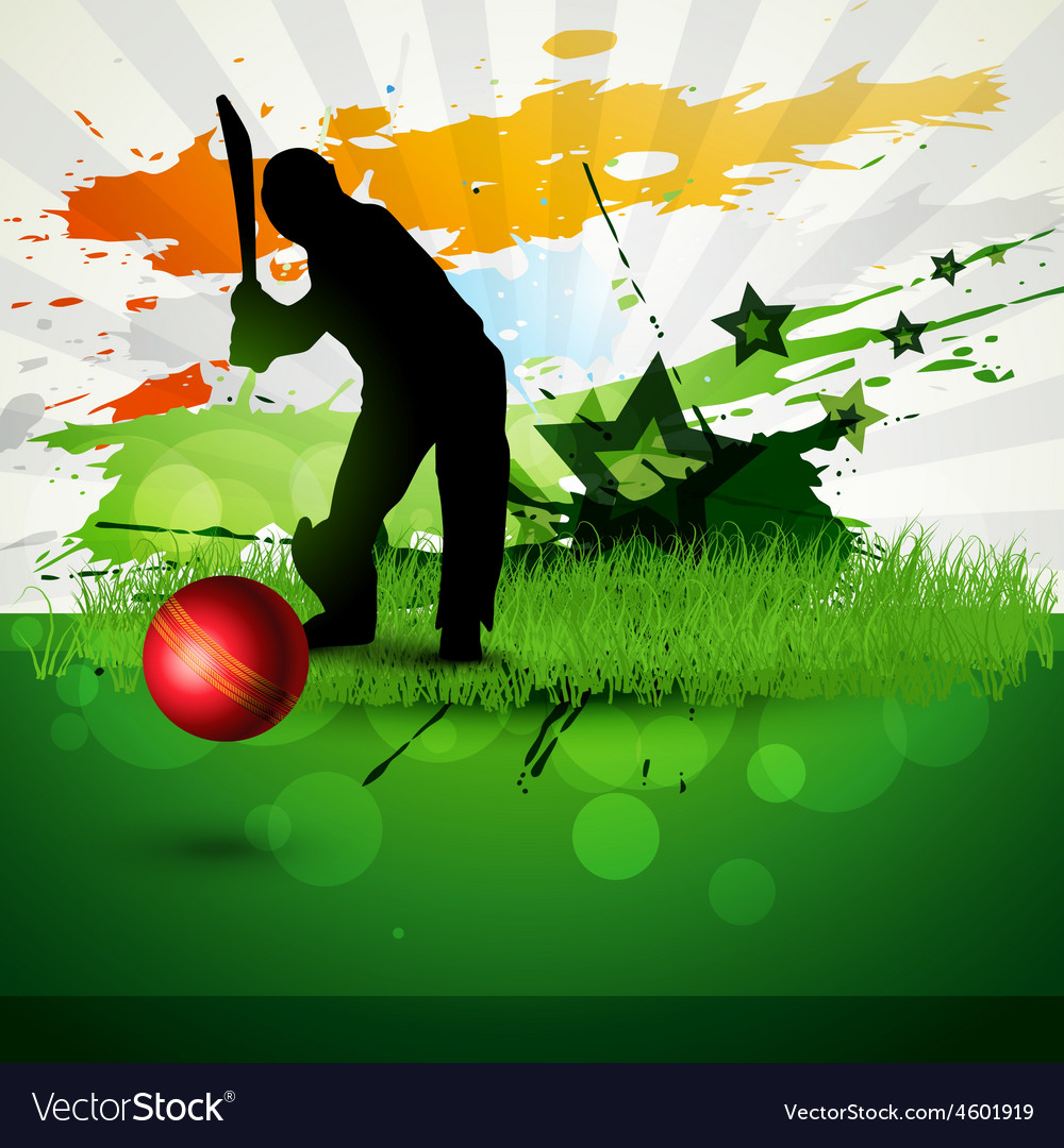 Cricket background Royalty Free Vector Image - VectorStock