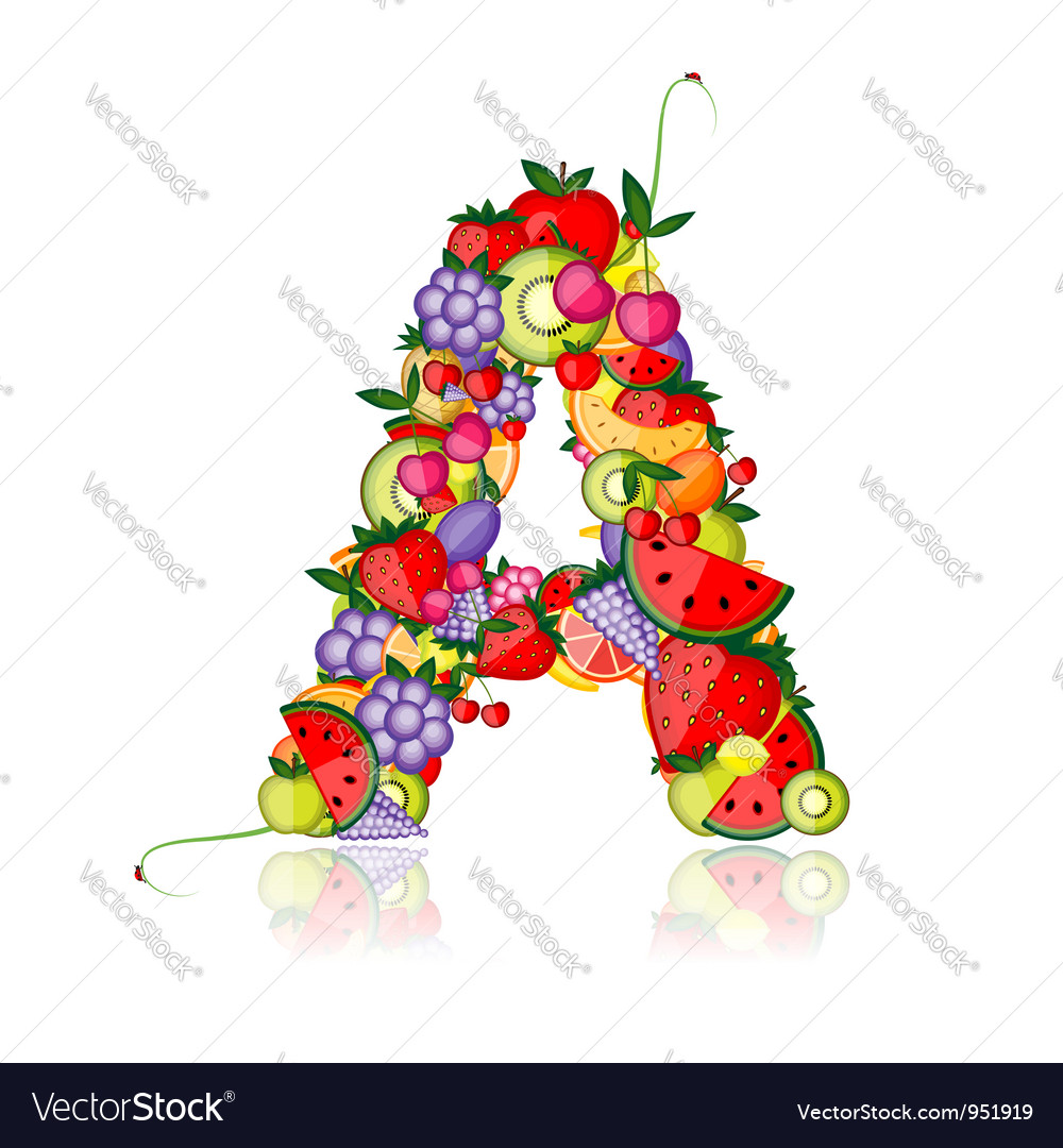 Fruit letter for your design