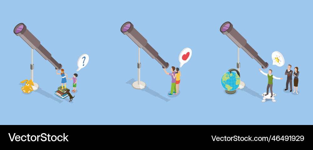 3d isometric flat conceptual Royalty Free Vector Image