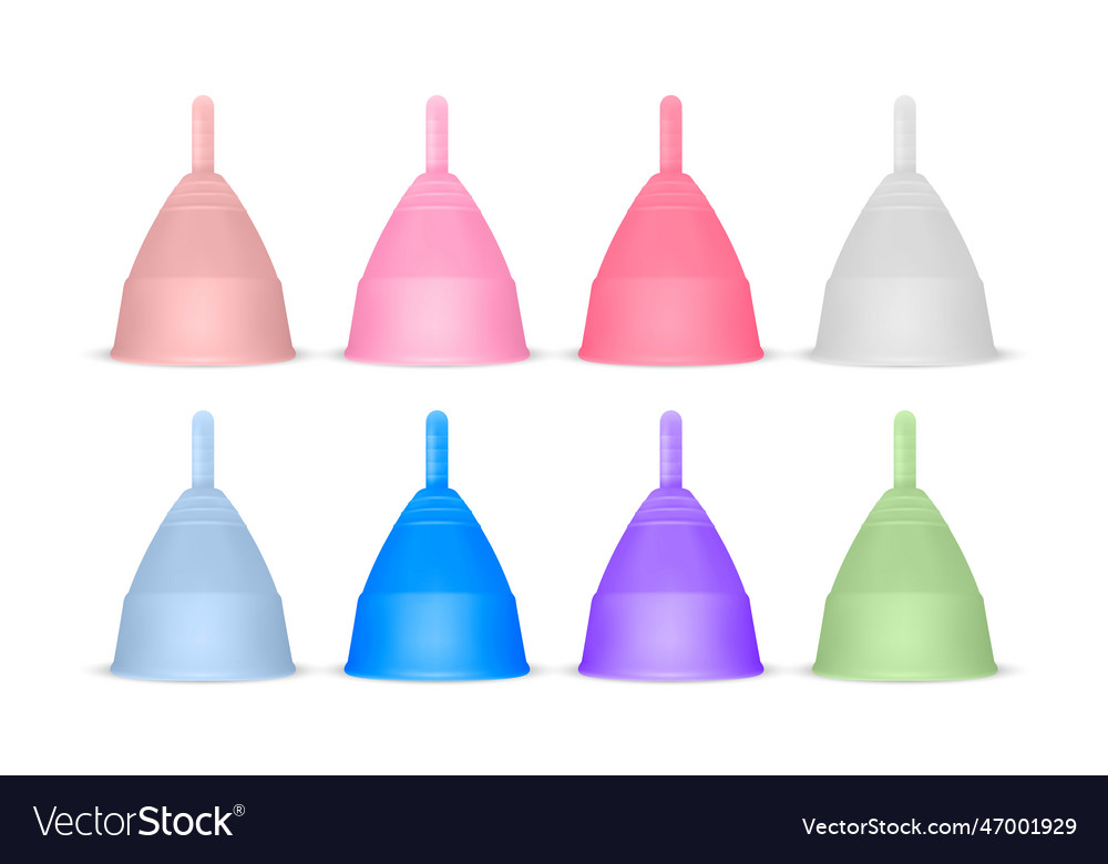 3d Realistic Menstrual Hygiene Silicone Cup Vector Image 2390