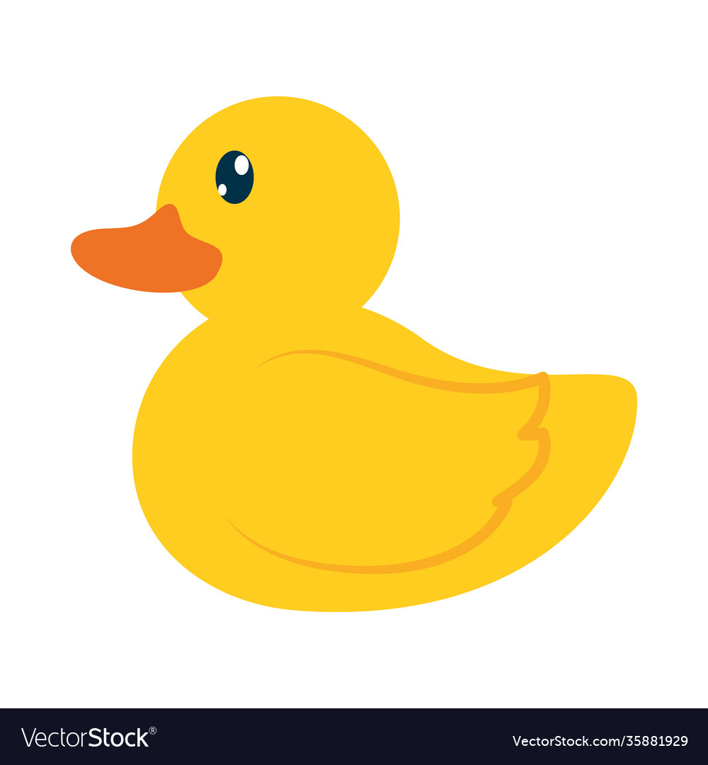 Cartoon duck icon colorful design Royalty Free Vector Image