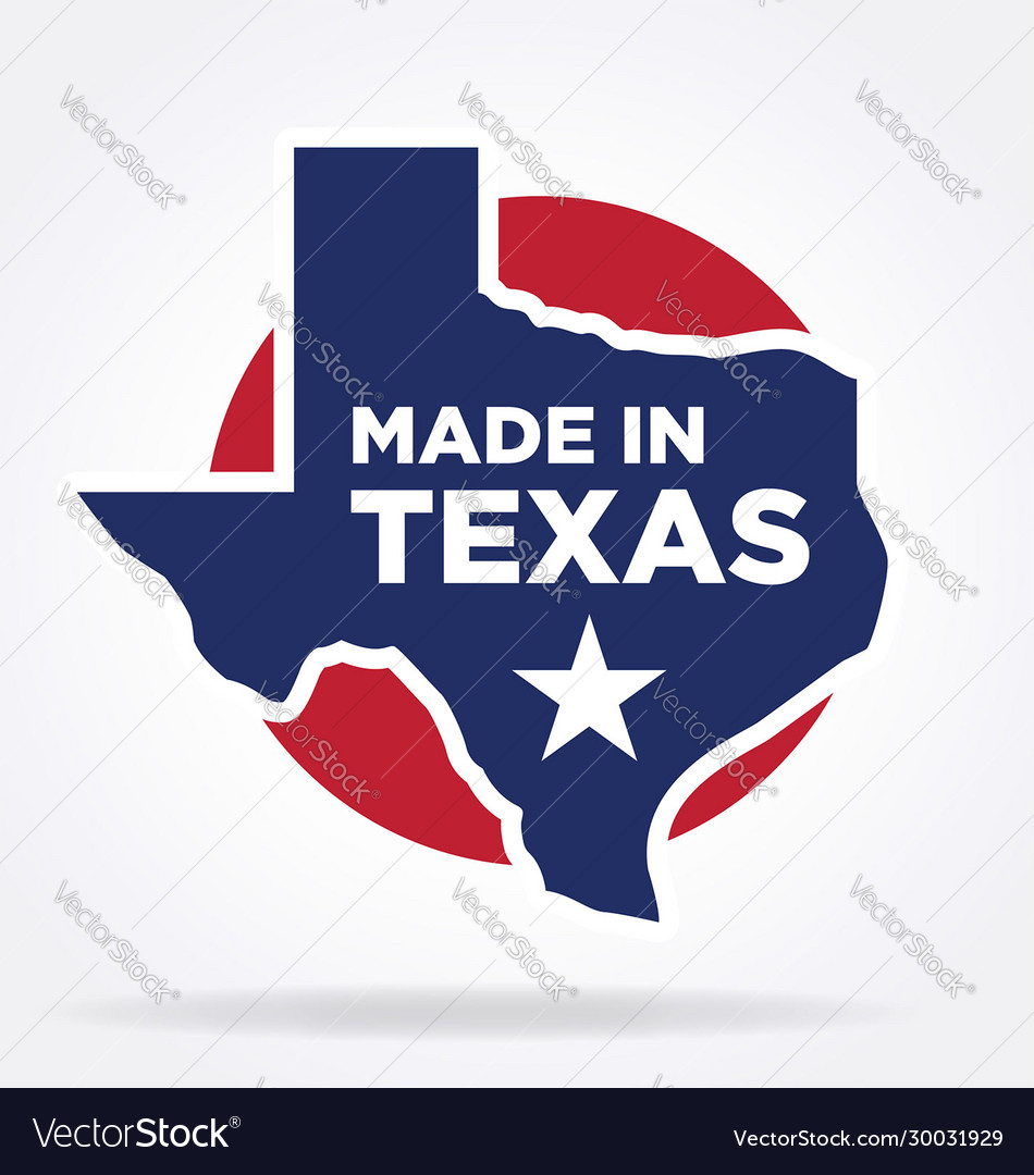 Made in texas logo 03 Royalty Free Vector Image