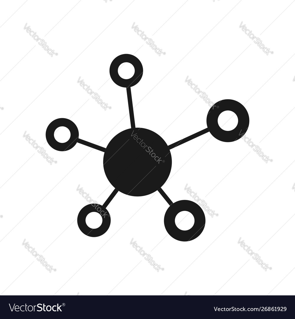 Molecule logo connection logo icon template Vector Image