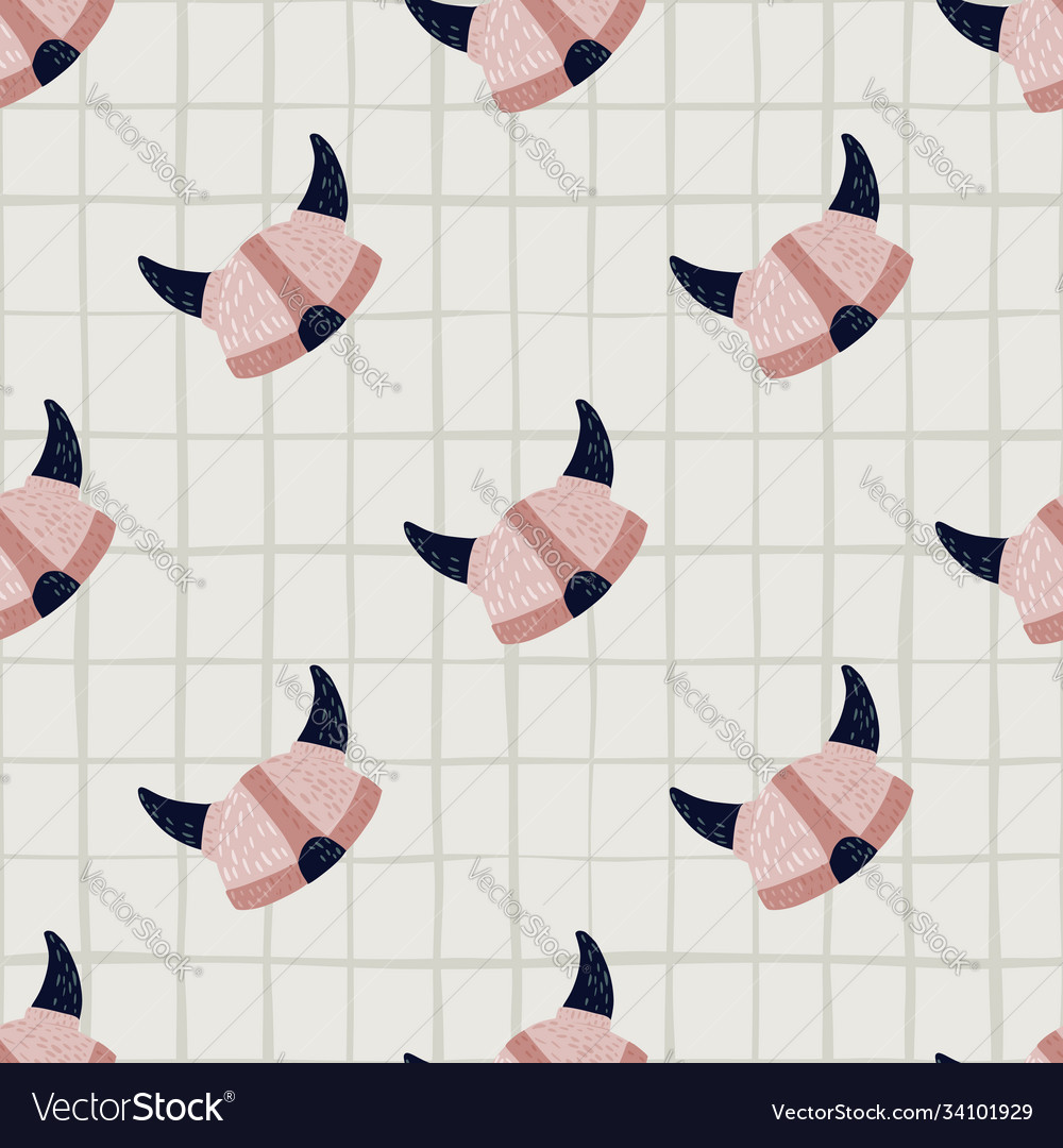 Norwegian seamless pattern with armor viking vector image Norwegian seamless pattern with armor viking
