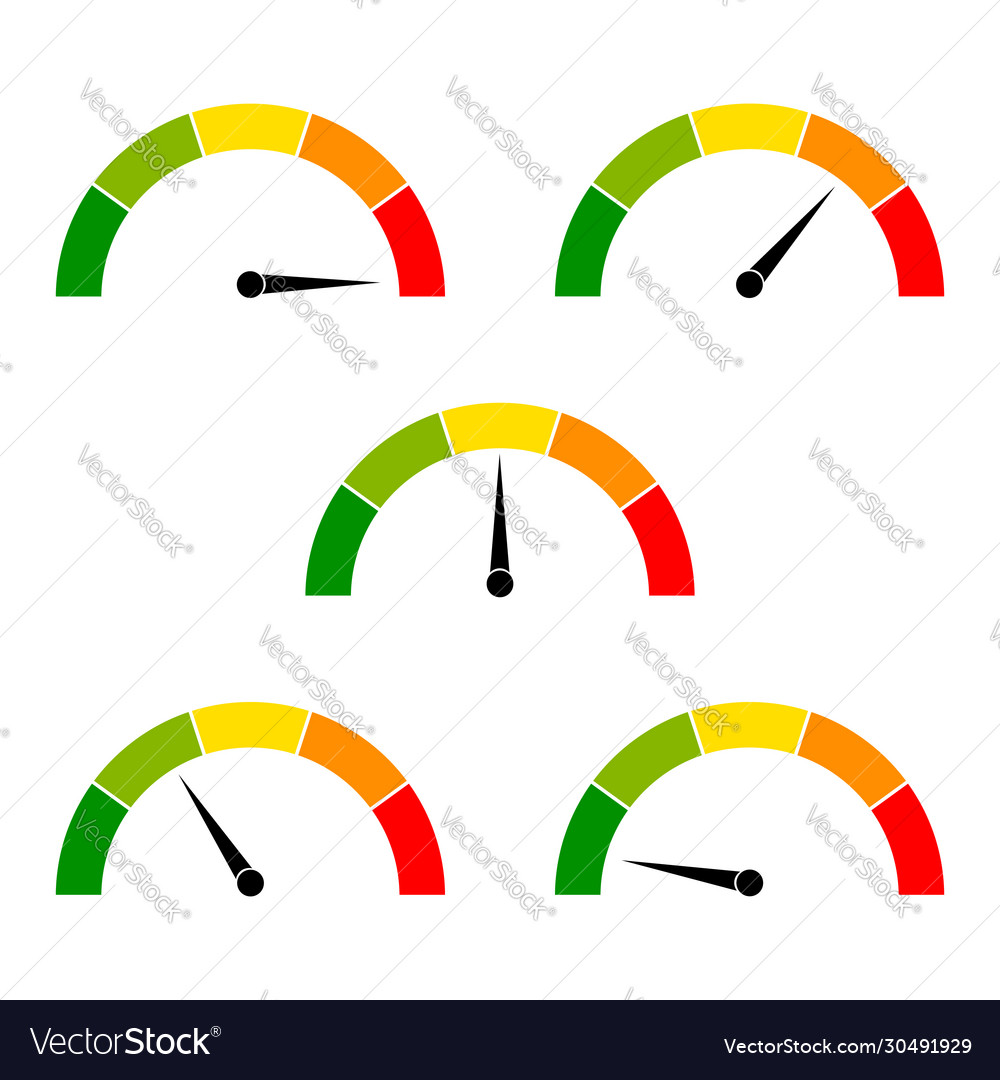 Speedometer icon with arrow dashboard with green Vector Image