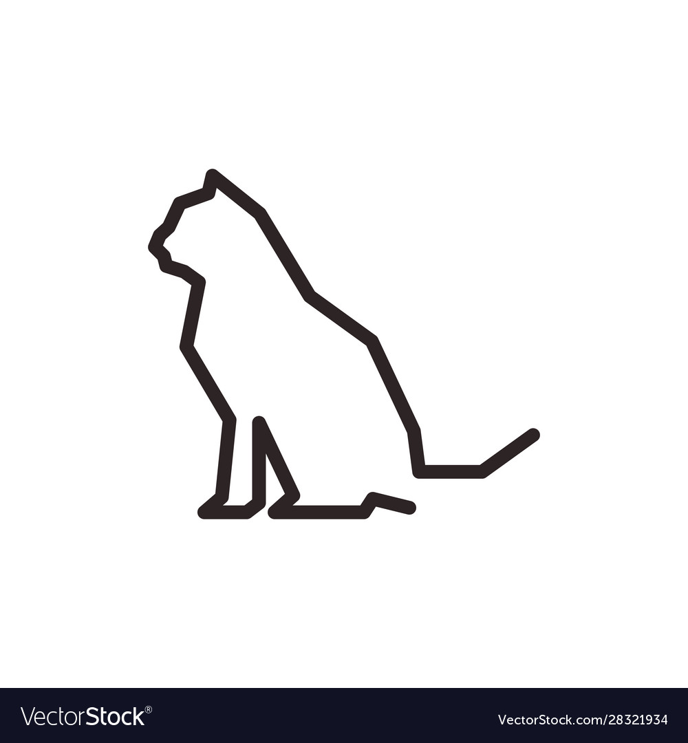 Cat animal icon design template isolated