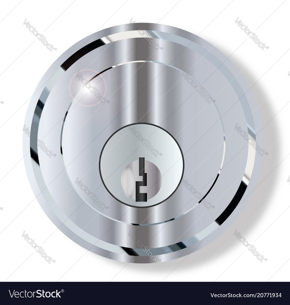 Chrome front door lock Royalty Free Vector Image Chrome front door lock Royalty Free Vector Image