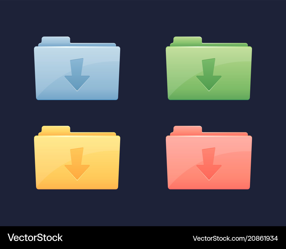 Download data folder icon Royalty Free Vector Image