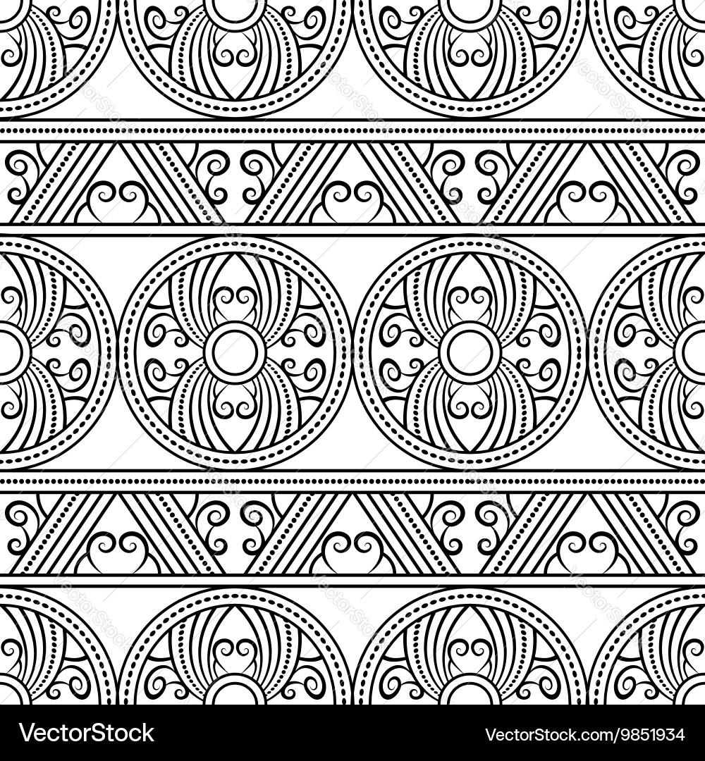 Geometric decorative ethnic pattern Royalty Free Vector