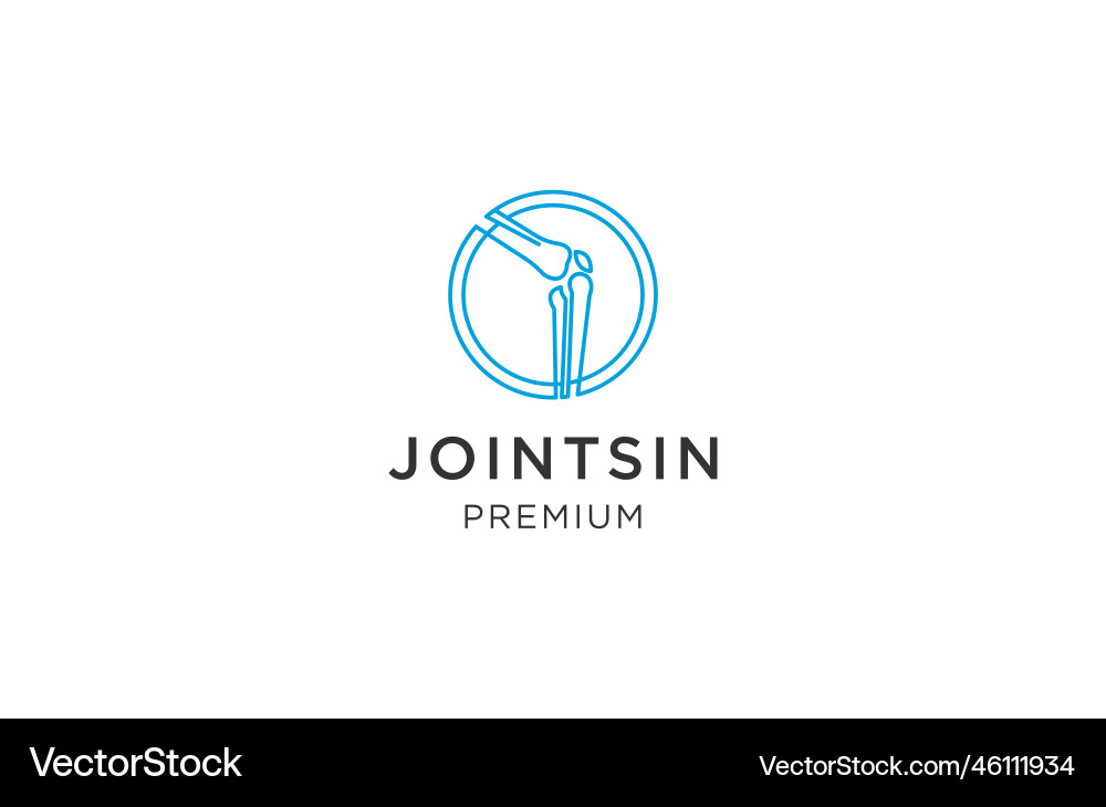 Knee joint logo Royalty Free Vector Image - VectorStock