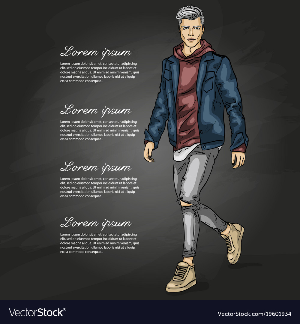 Man model Royalty Free Vector Image - VectorStock