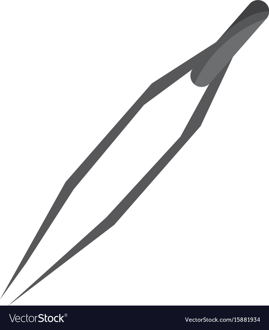 Medical tweezer isolated Royalty Free Vector Image