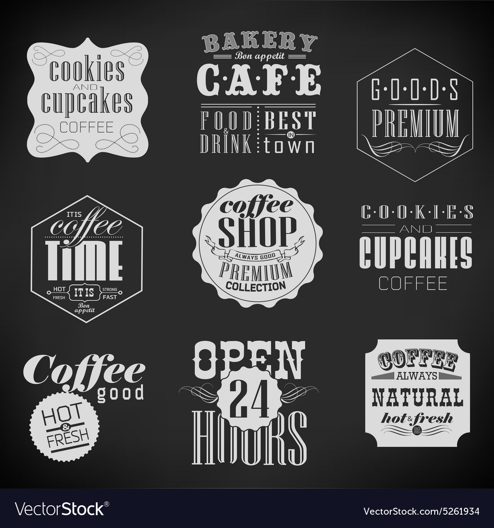 Retro labels and typography Royalty Free Vector Image