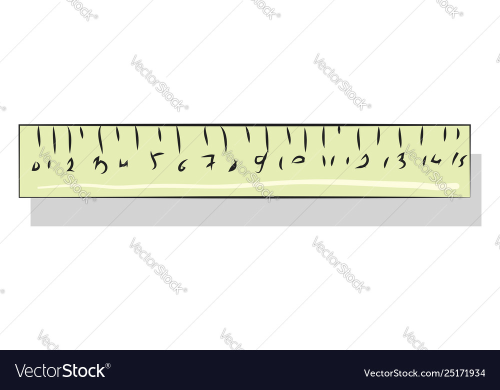 Ruler on white background Royalty Free Vector Image