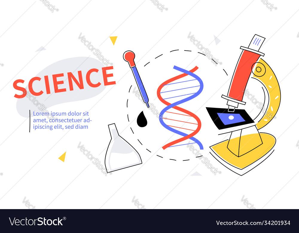 Science - modern colorful flat design style web Vector Image