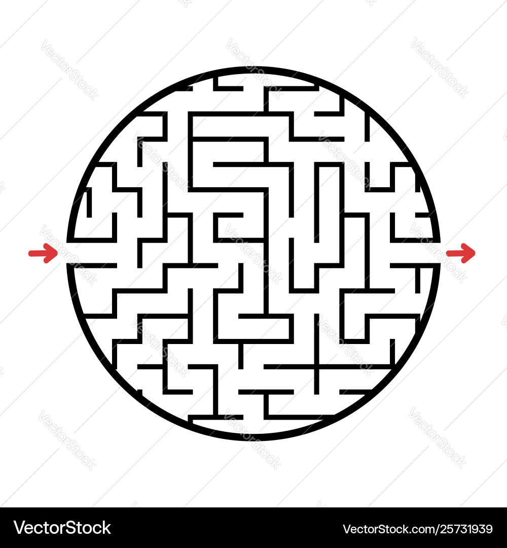 Abstract labyrinth educational game for kids Vector Image