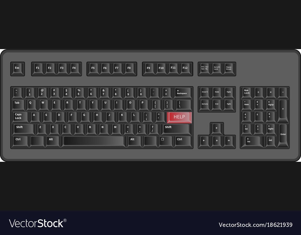 Concept computer keyboard help