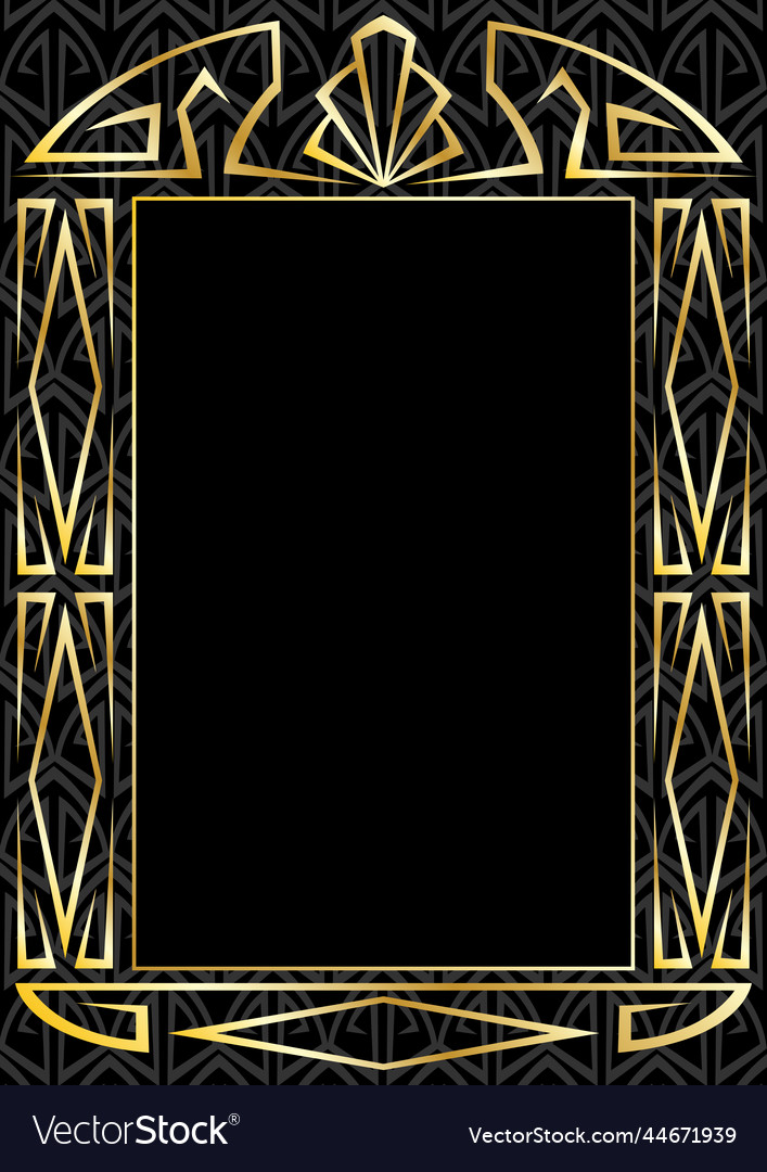 Frame with art deco ornament abstract element Vector Image