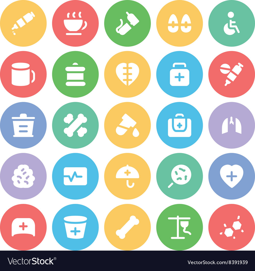 Medical colored icons 10